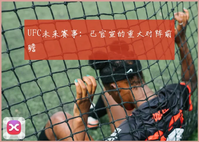 UFC未来赛事：已官宣的重大对阵前瞻